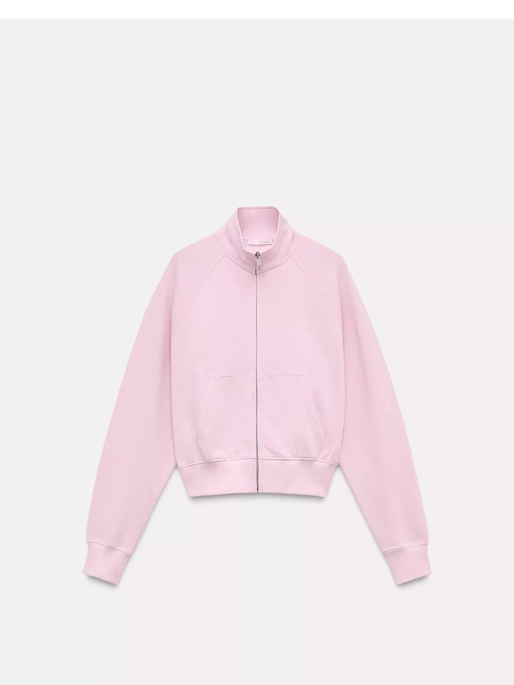 Zara Pastel Pink Zip-Up Bomber Jacket